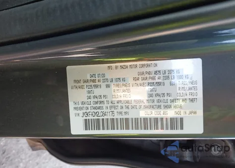 2020 Mazda Cx-5 Grand Touring z USA, uszkodzony, nr VIN JM3KFADM2L0841176